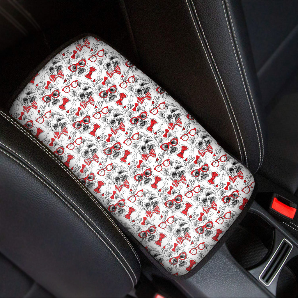 Lovely Yorkshire Terrier Pattern Print Car Center Console Cover