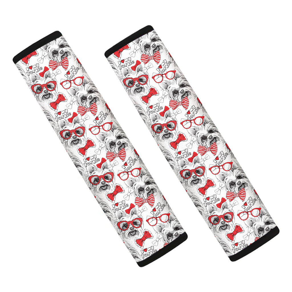 Lovely Yorkshire Terrier Pattern Print Car Seat Belt Covers