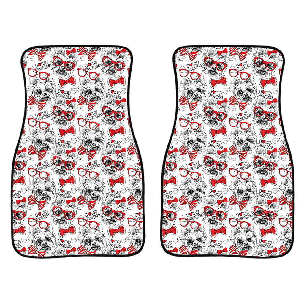 Lovely Yorkshire Terrier Pattern Print Front Car Floor Mats