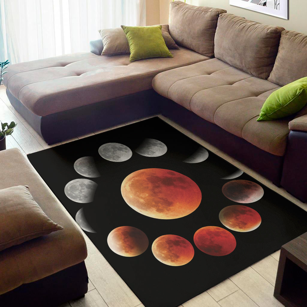 Lunar Eclipse Cycle Print Area Rug