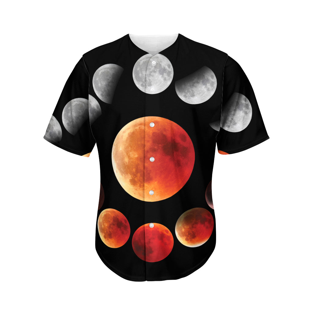 Lunar Eclipse Cycle Print Men's Baseball Jersey