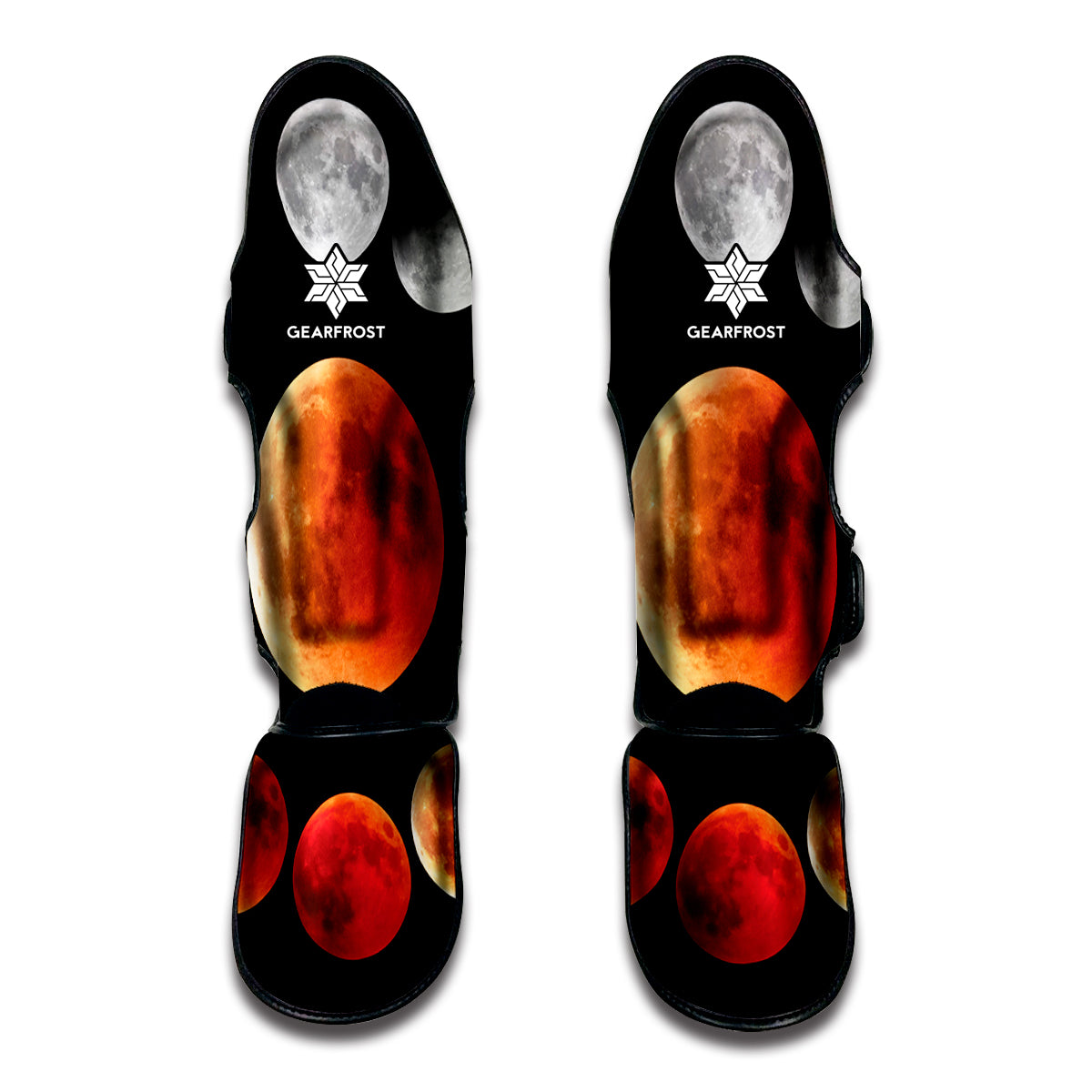 Lunar Eclipse Cycle Print Muay Thai Shin Guards