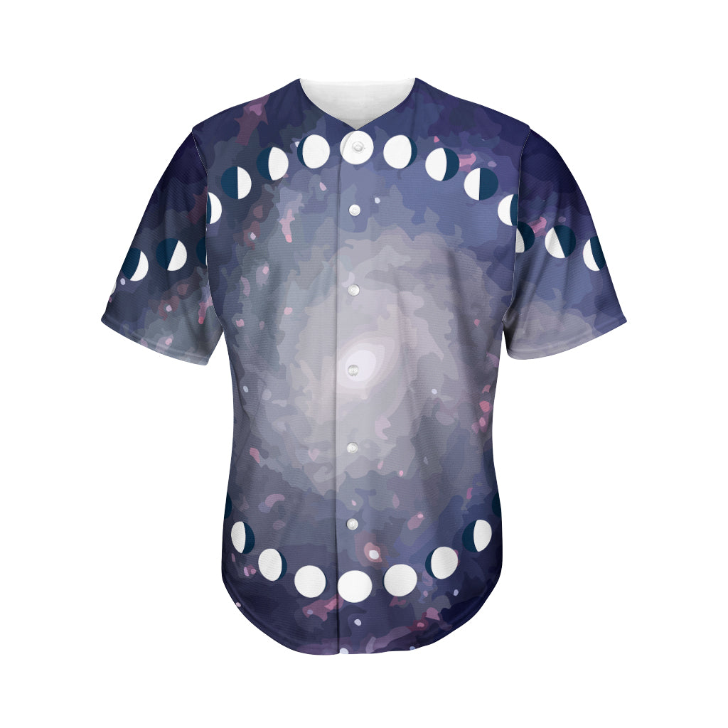 Lunar Phase Cycle Print Men's Baseball Jersey