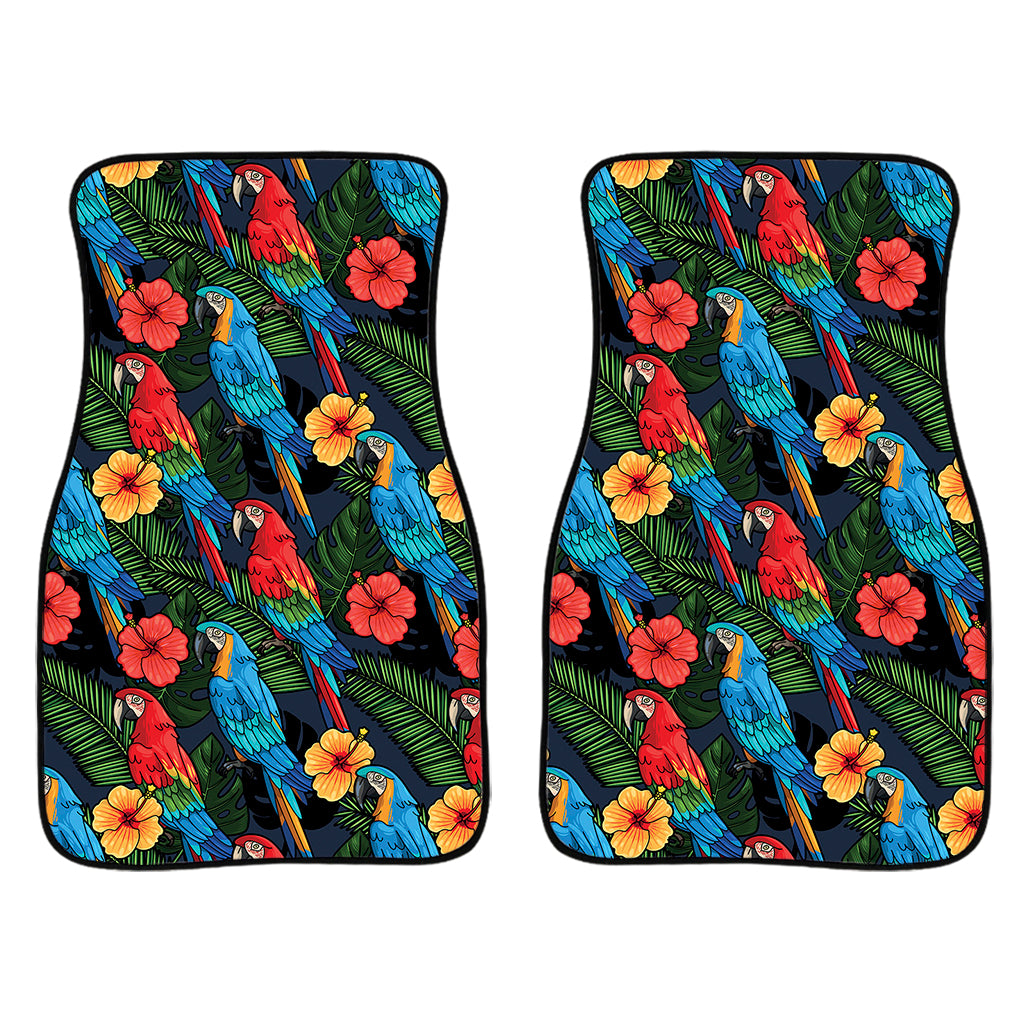 Macaw Parrot Pattern Print Front Car Floor Mats