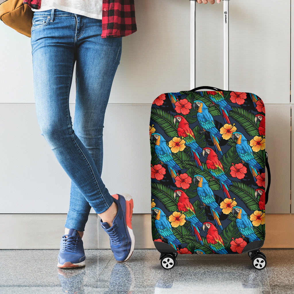 Macaw Parrot Pattern Print Luggage Cover