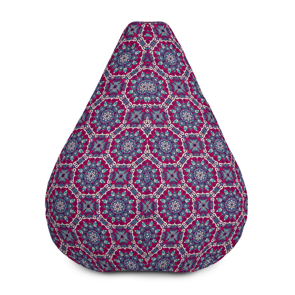 Magenta Mandala Bohemian Pattern Print Bean Bag Cover