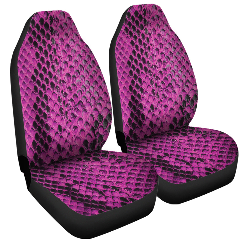 Magenta Pink And Black Snakeskin Print Universal Fit Car Seat Covers