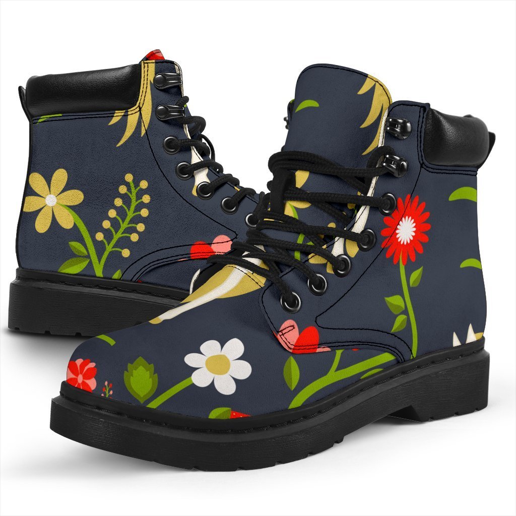 Magic Floral Unicorn Pattern Print Classic Boots