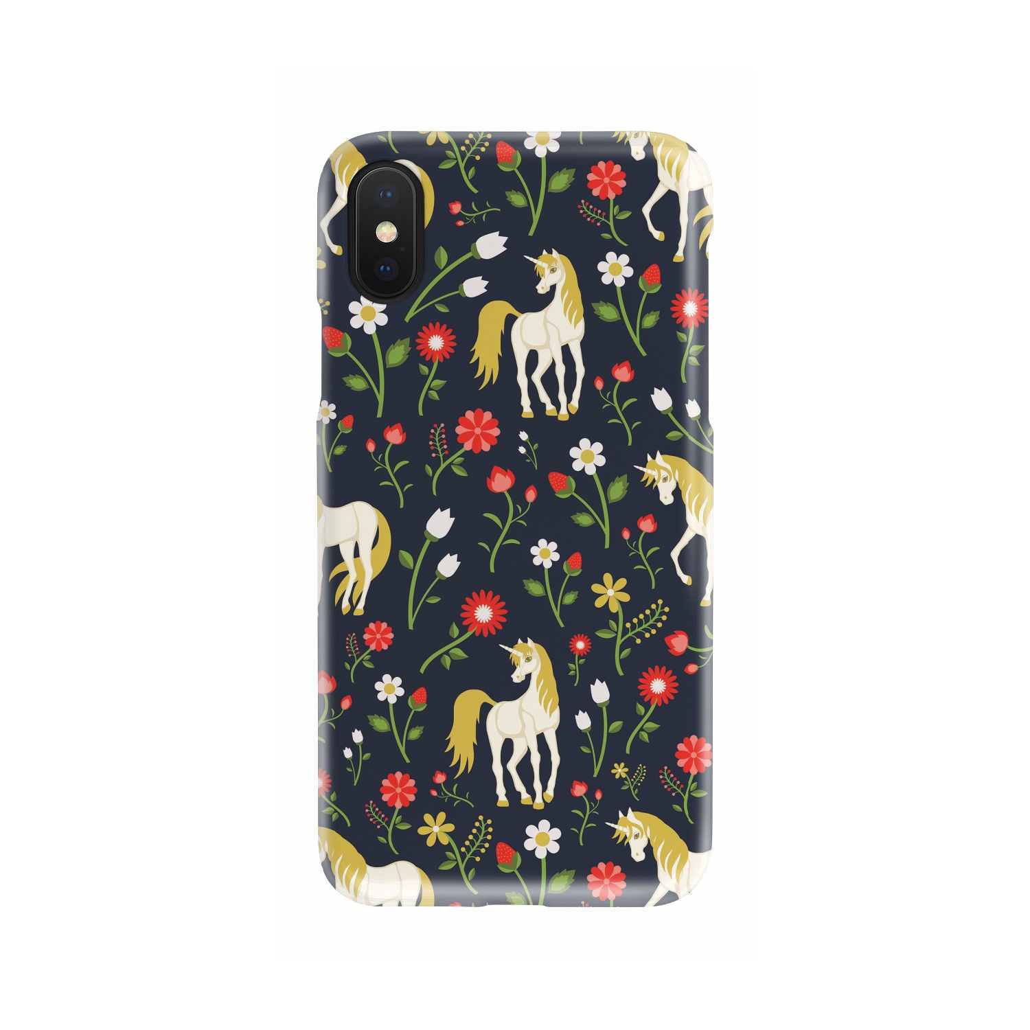 Magic Floral Unicorn Pattern Print Phone Case