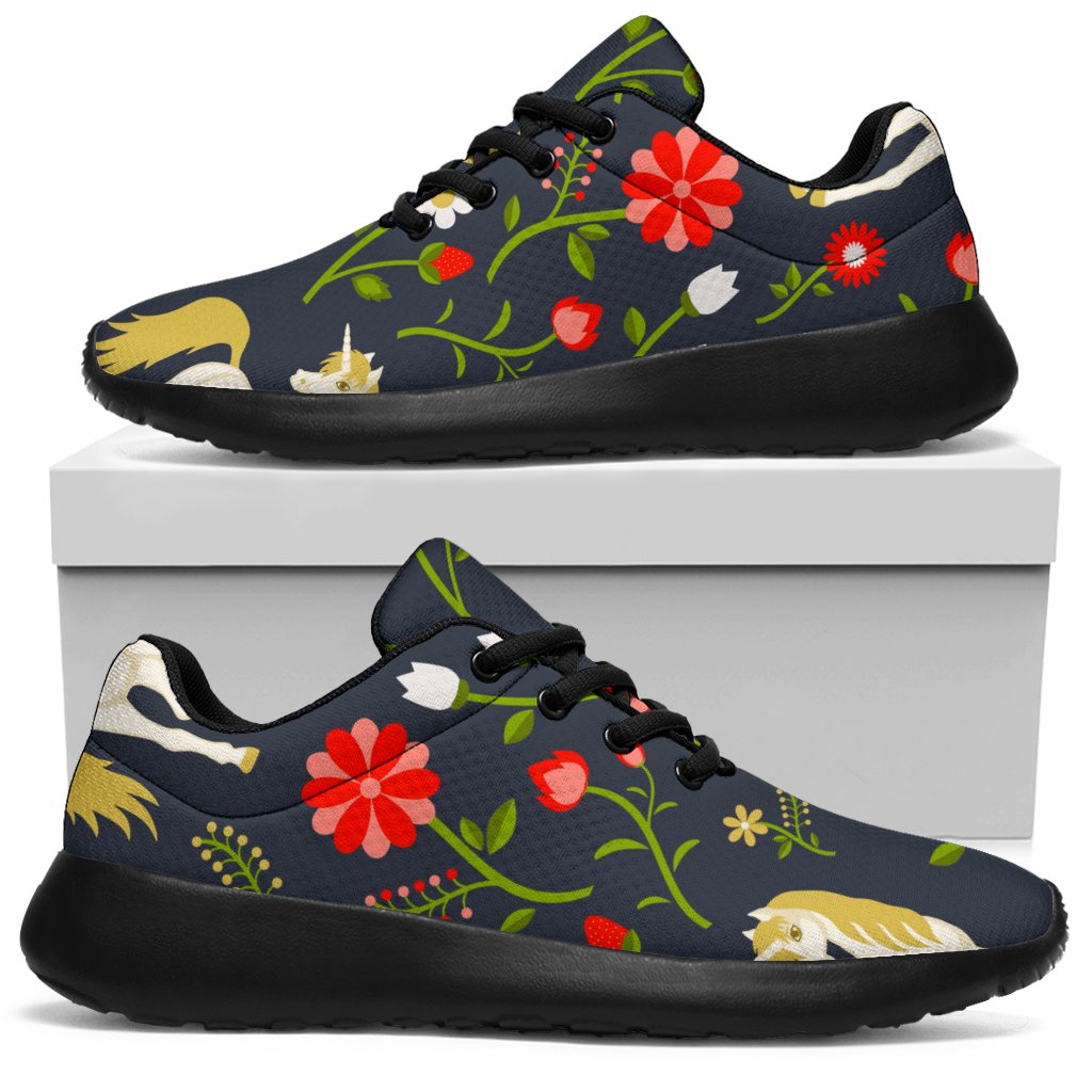 Magic Floral Unicorn Pattern Print Sport Sneakers