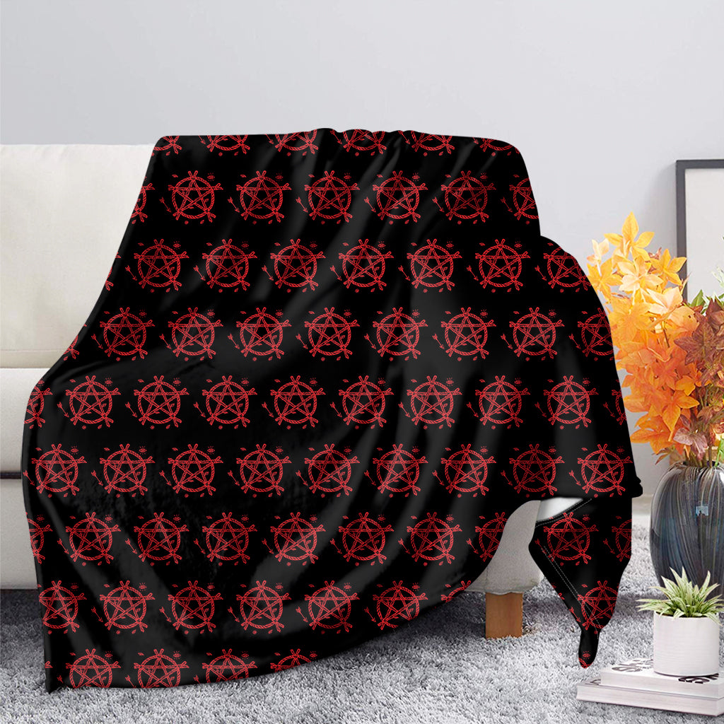 Magic Pentagram Pattern Print Blanket