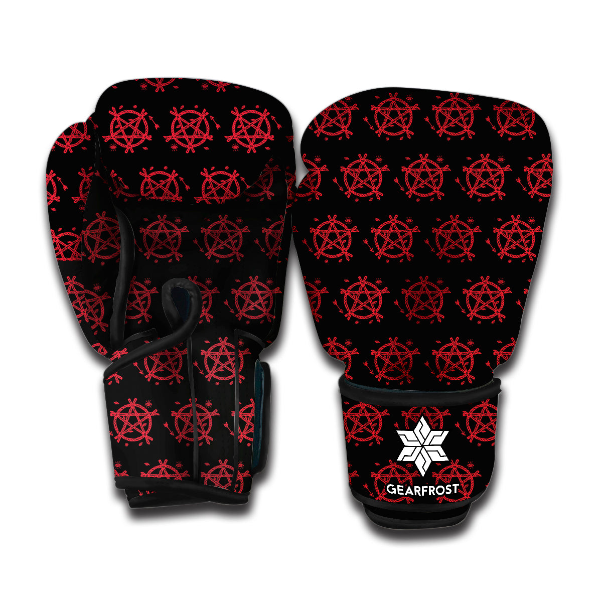 Magic Pentagram Pattern Print Boxing Gloves