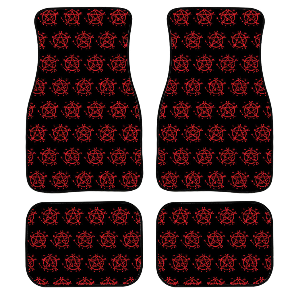 Magic Pentagram Pattern Print Front and Back Car Floor Mats