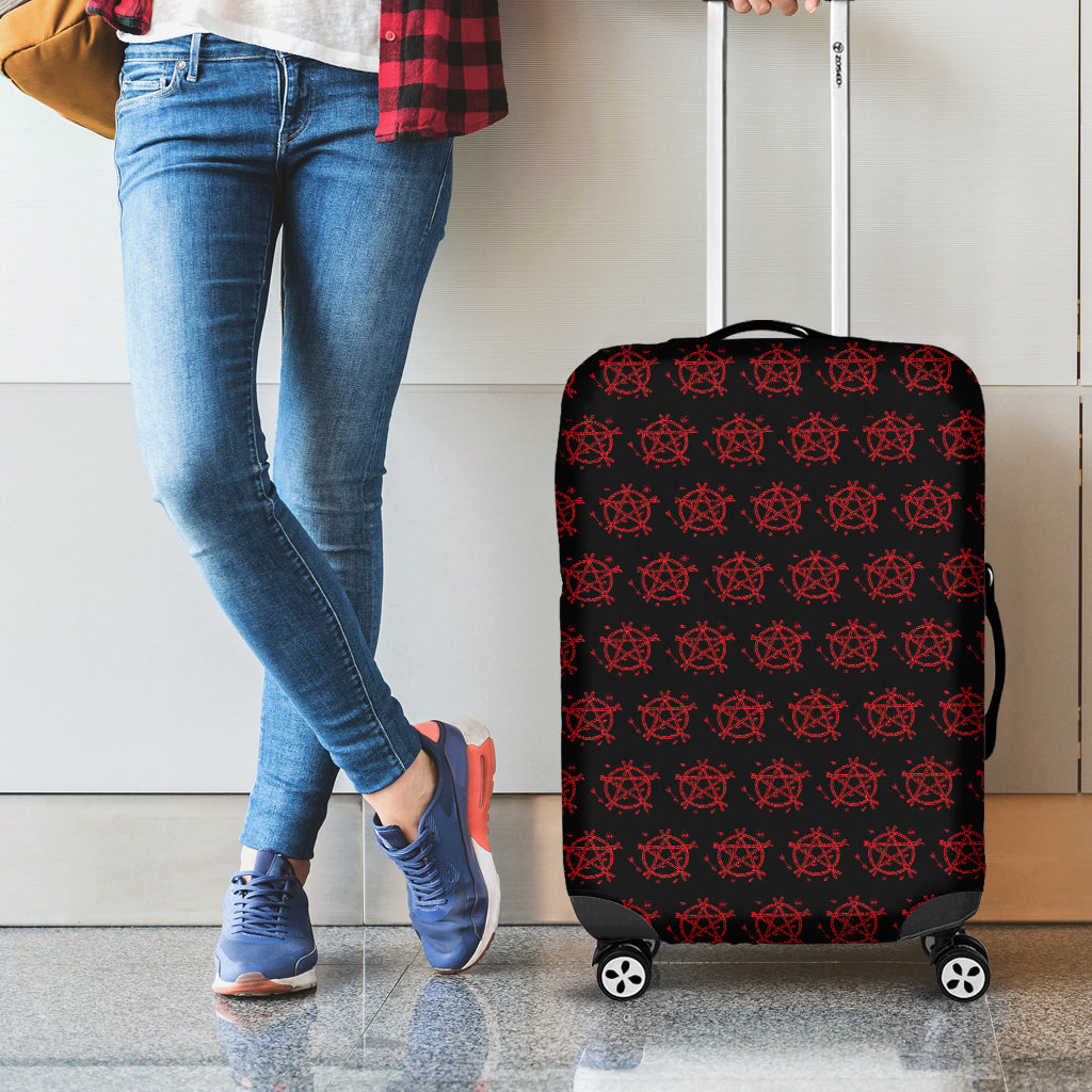 Magic Pentagram Pattern Print Luggage Cover