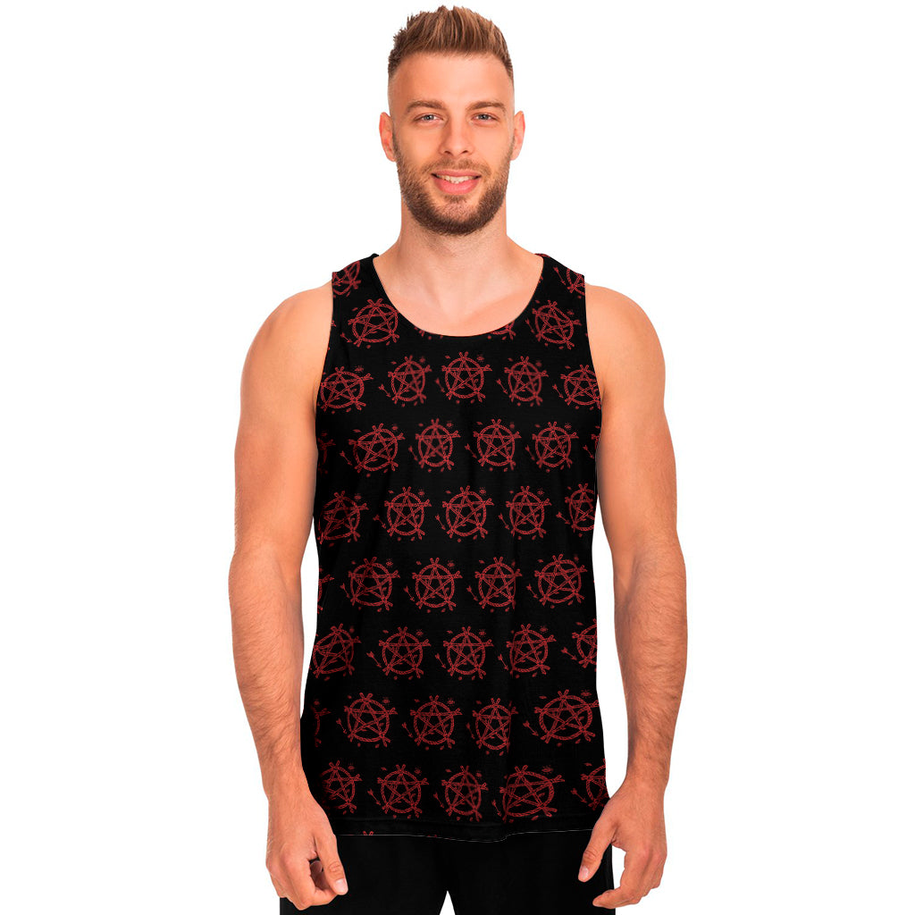 Magic Pentagram Pattern Print Men's Tank Top