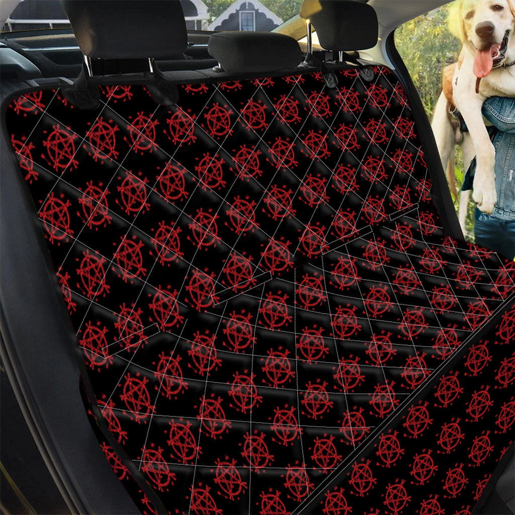 Magic Pentagram Pattern Print Pet Car Back Seat Cover