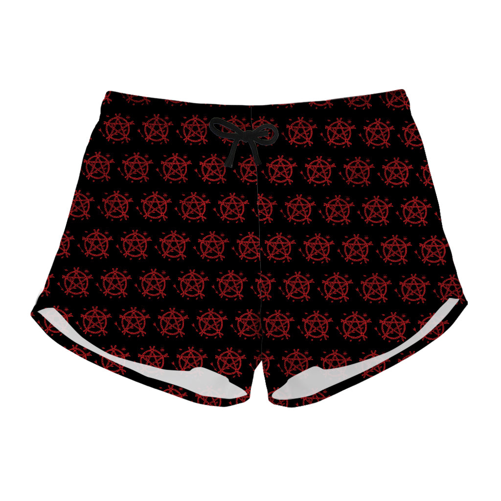 Magic Pentagram Pattern Print Women's Shorts