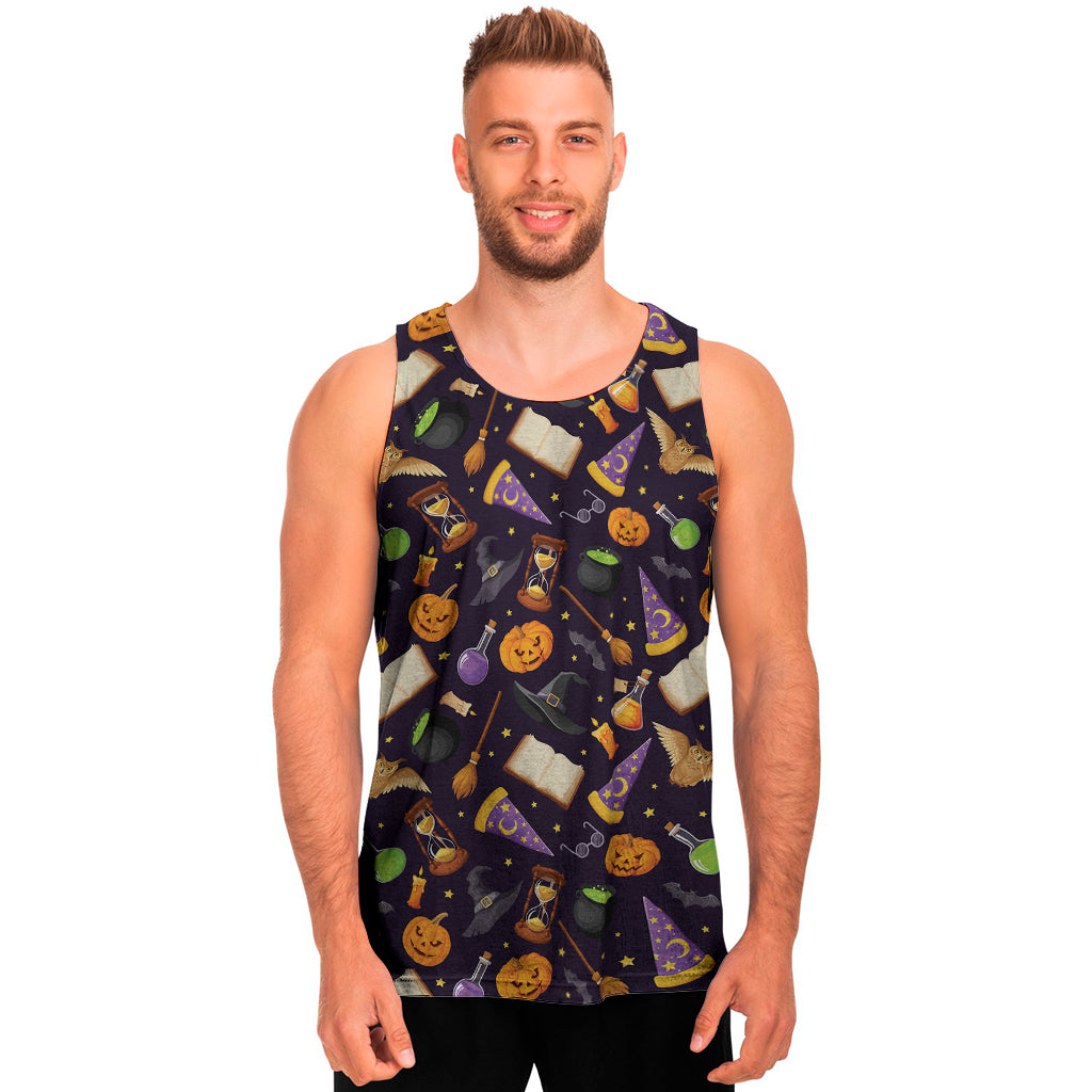 Magic Wizard Pattern Print Men's Tank Top