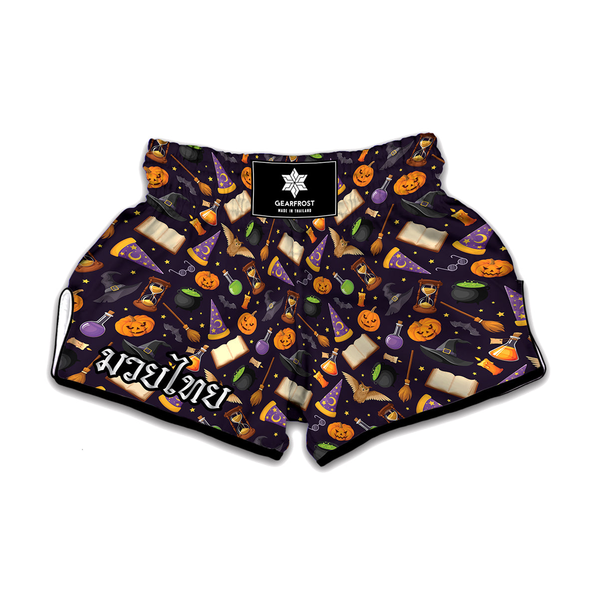 Magic Wizard Pattern Print Muay Thai Boxing Shorts