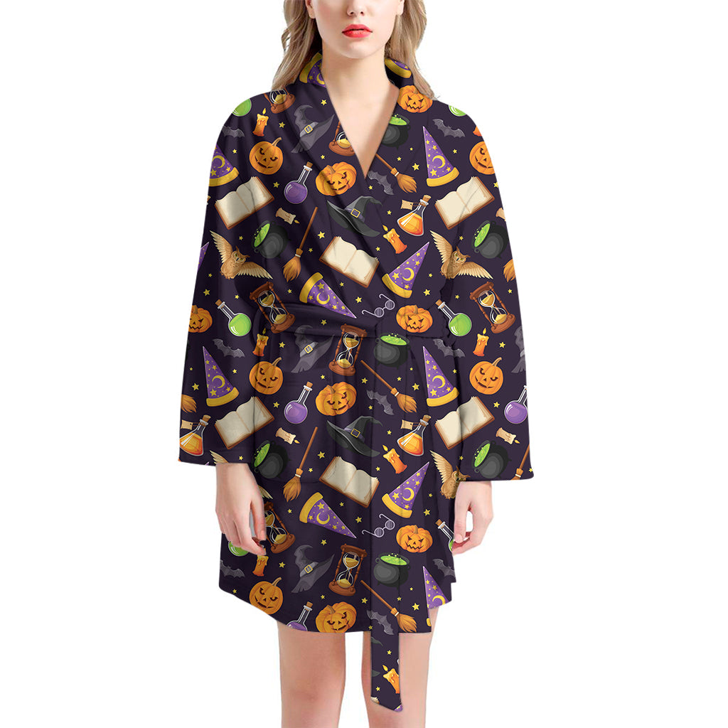 Magic Wizard Pattern Print Women's Bathrobe