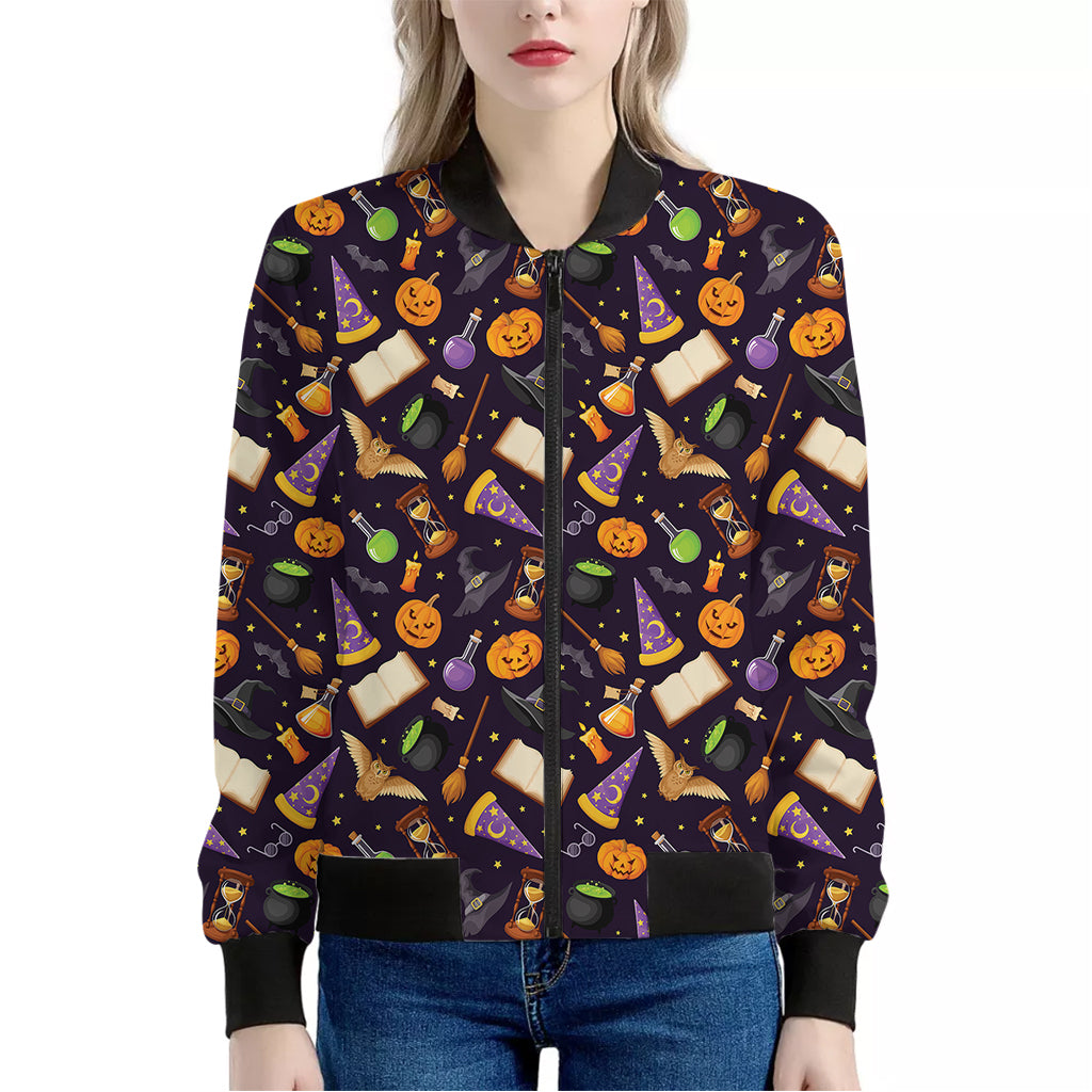 Magic Wizard Pattern Print Women's Bomber Jacket