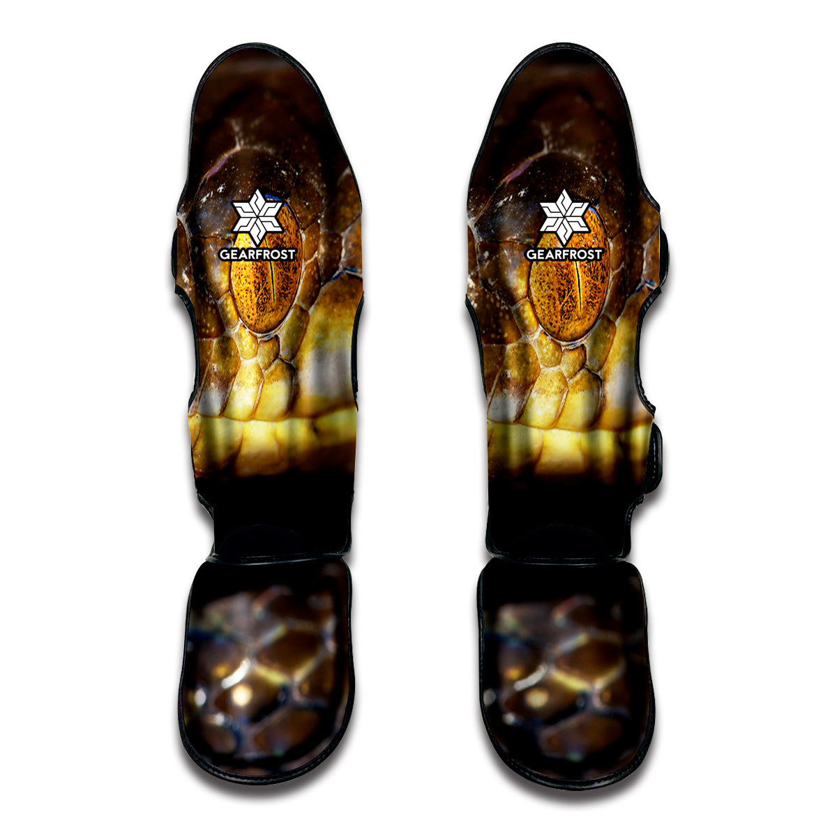 Malagasy Cat Eyed Snake Print Muay Thai Shin Guards