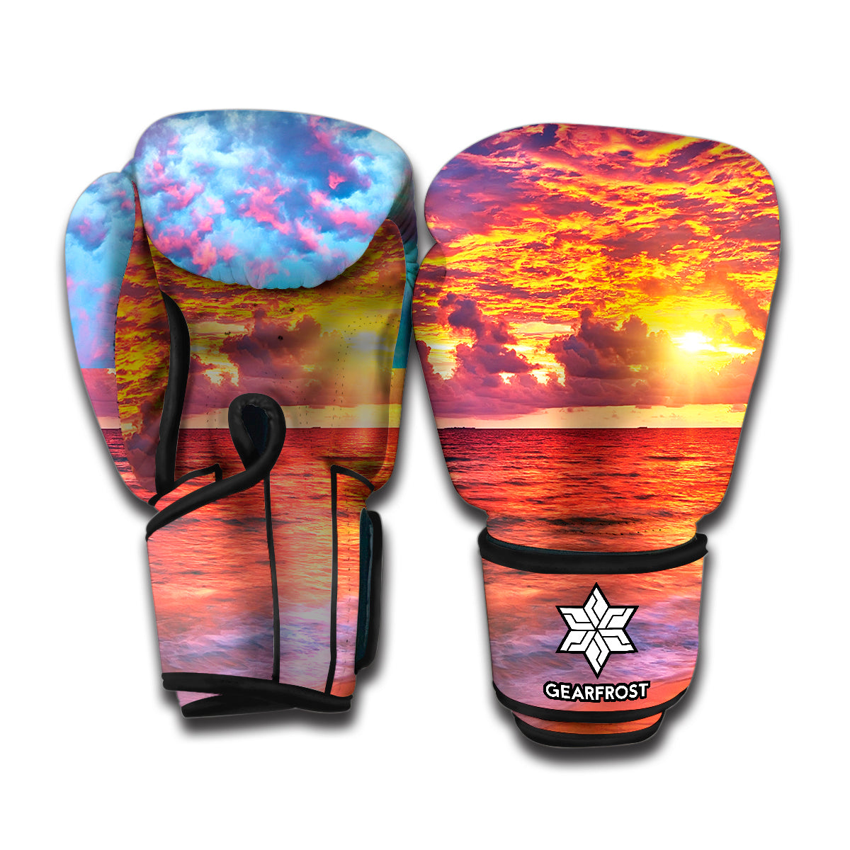 Maldives Sunset Print Boxing Gloves