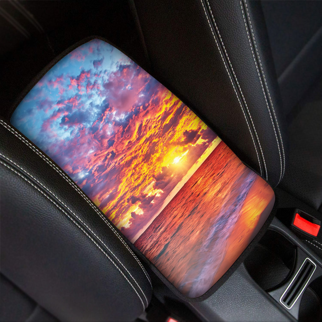 Maldives Sunset Print Car Center Console Cover