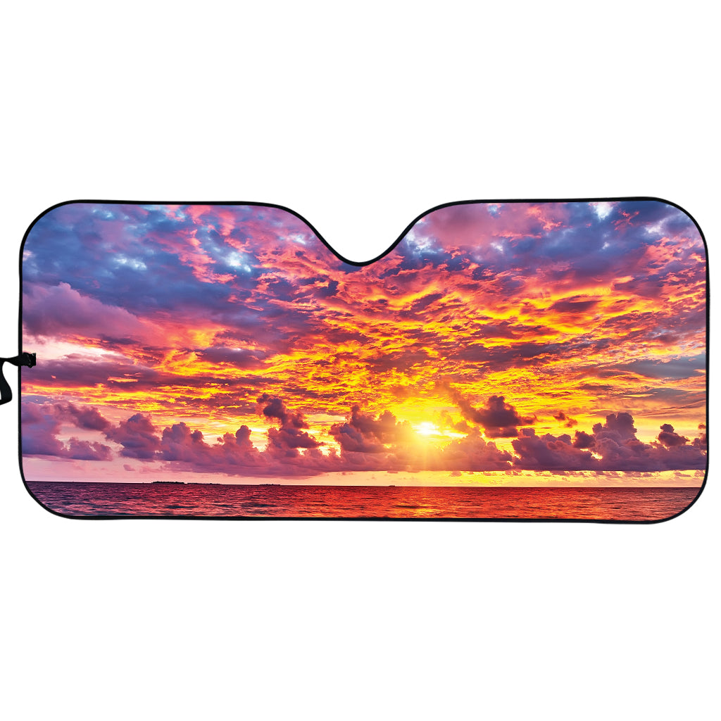 Maldives Sunset Print Car Sun Shade