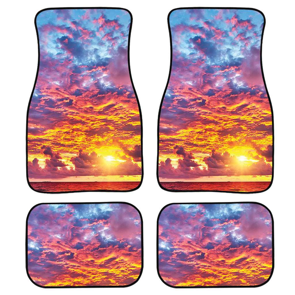 Maldives Sunset Print Front and Back Car Floor Mats