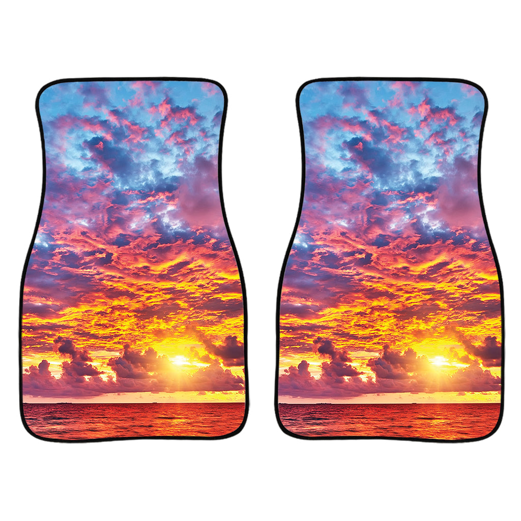 Maldives Sunset Print Front Car Floor Mats