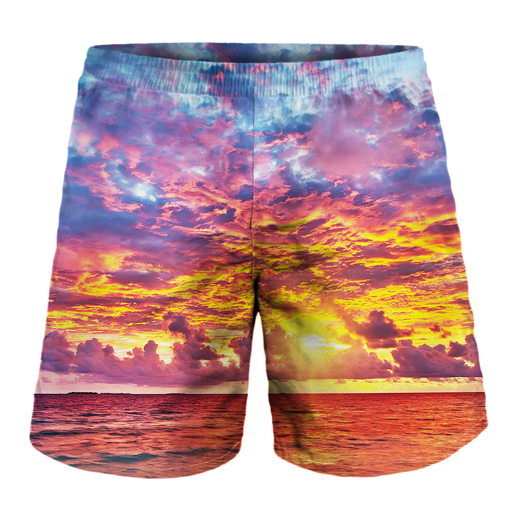 Maldives Sunset Print Men's Shorts