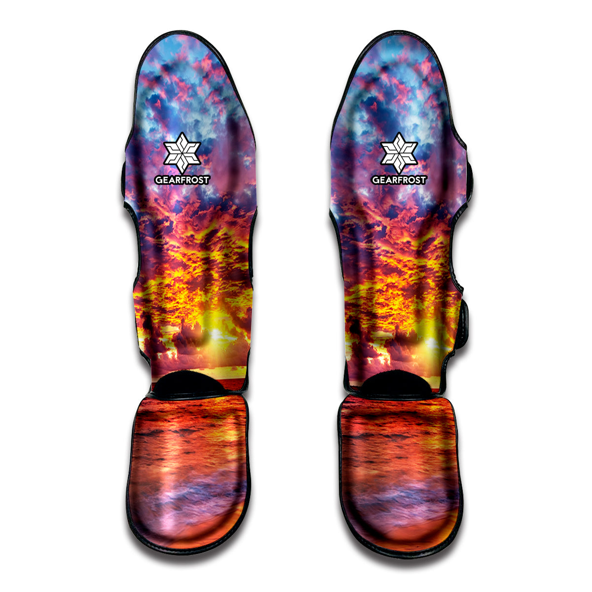 Maldives Sunset Print Muay Thai Shin Guards