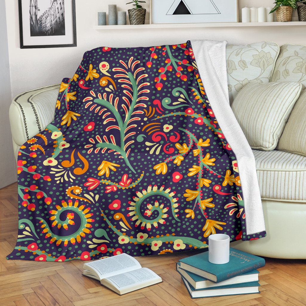 Mandala Floral Bohemian Pattern Print Blanket