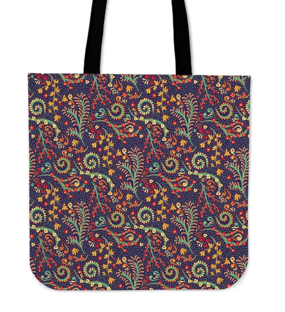 Mandala Floral Bohemian Pattern Print Canvas Tote Bag