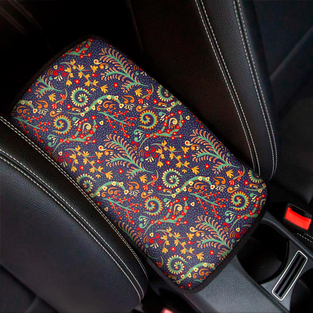 Mandala Floral Bohemian Pattern Print Car Center Console Cover