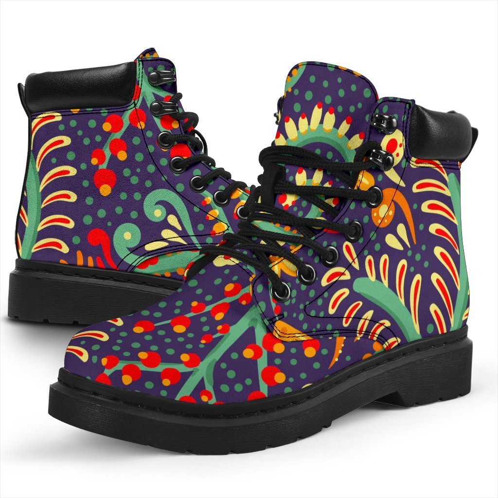 Mandala Floral Bohemian Pattern Print Classic Boots