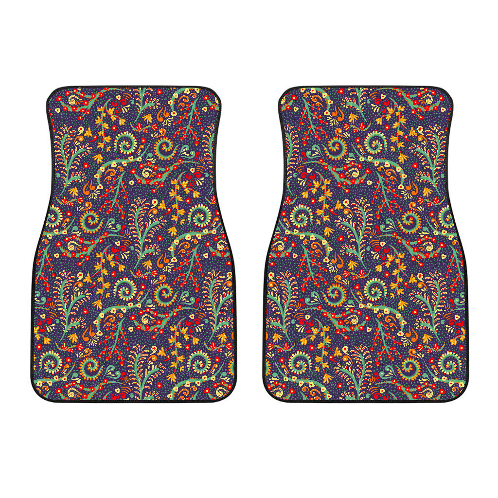 Mandala Floral Bohemian Pattern Print Front Car Floor Mats