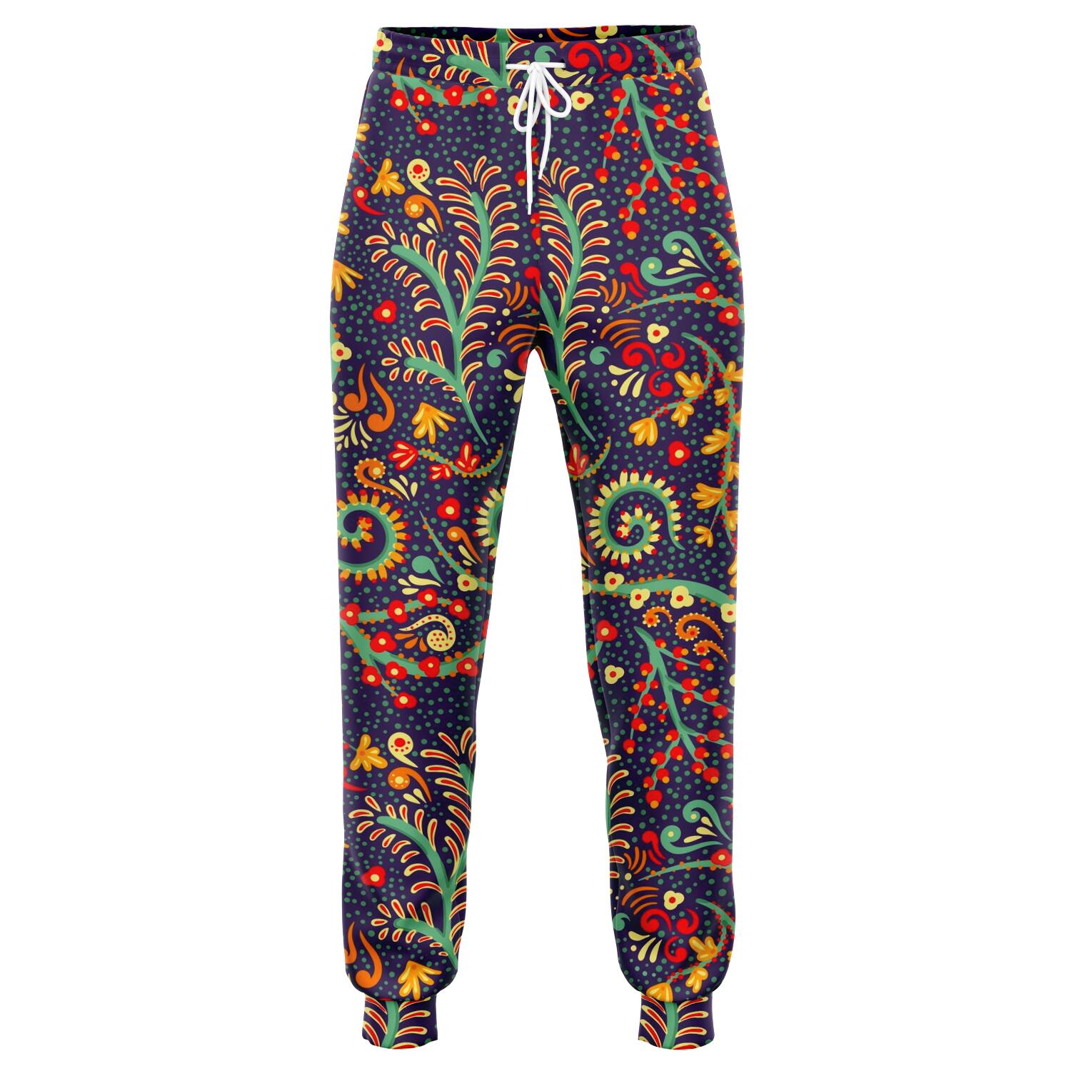 Mandala Floral Bohemian Pattern Print Jogger Pants