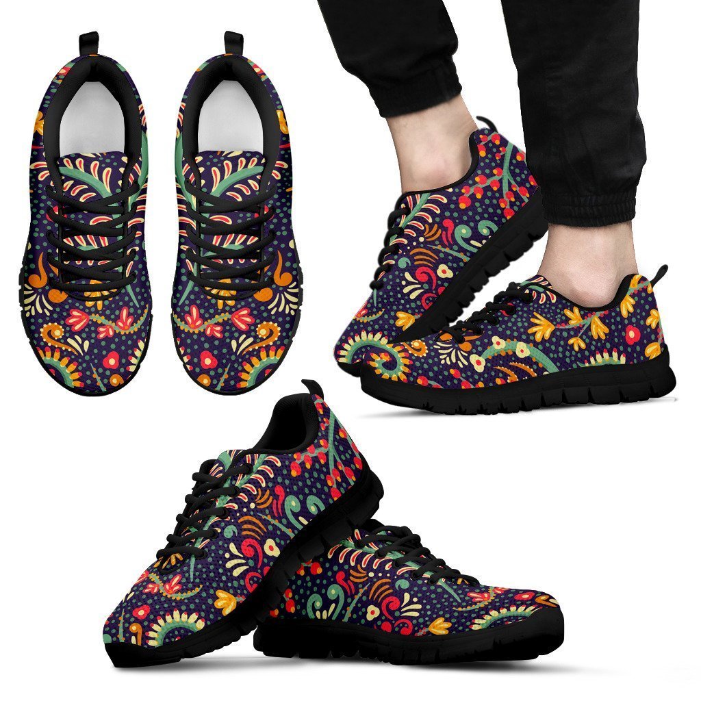 Mandala Floral Bohemian Pattern Print Men's Sneakers