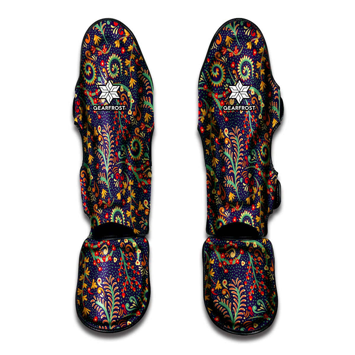 Mandala Floral Bohemian Pattern Print Muay Thai Shin Guards