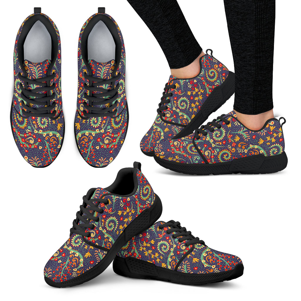 Mandala Floral Bohemian Pattern Print Women's Athletic Shoes