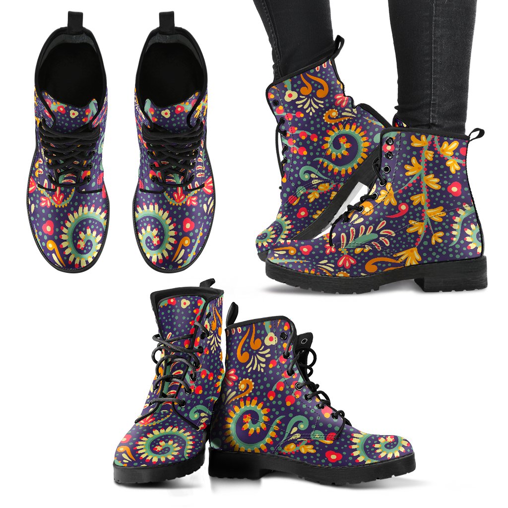 Mandala Floral Bohemian Pattern Print Women's Boots