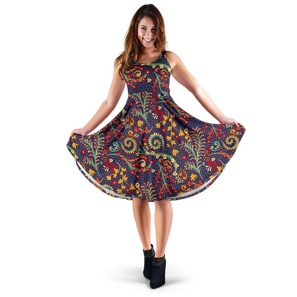 Mandala Floral Bohemian Pattern Print Women's Dress