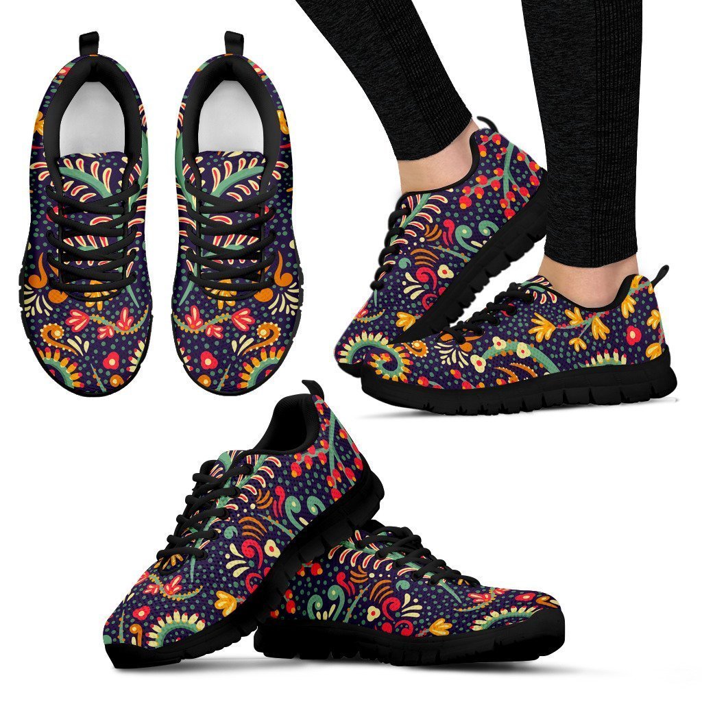 Mandala Floral Bohemian Pattern Print Women's Sneakers