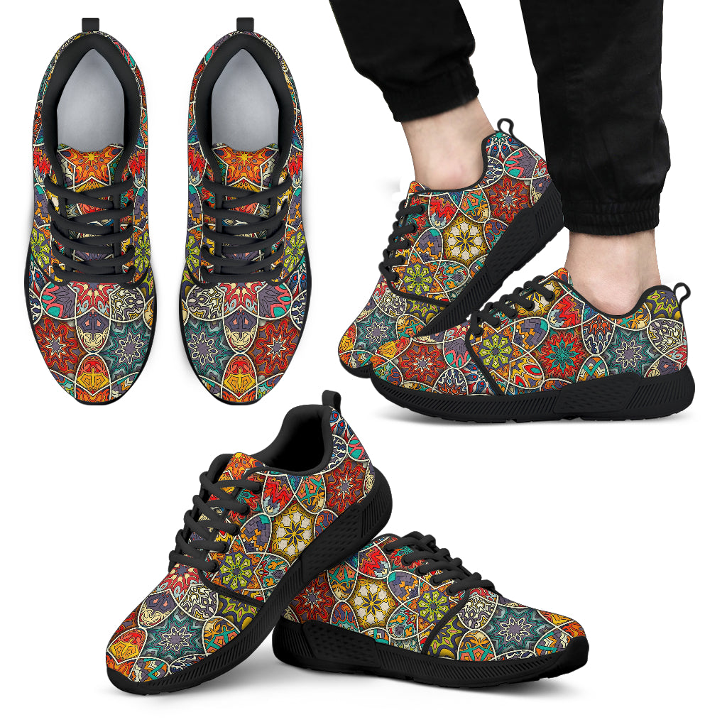 Mandala Star Bohemian Pattern Print Men's Athletic Shoes