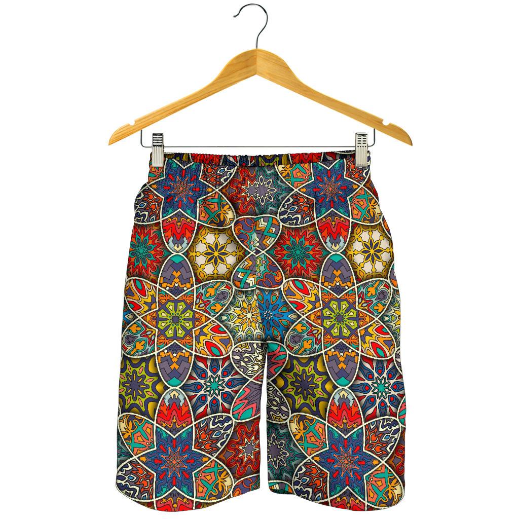 Mandala Star Bohemian Pattern Print Men's Shorts