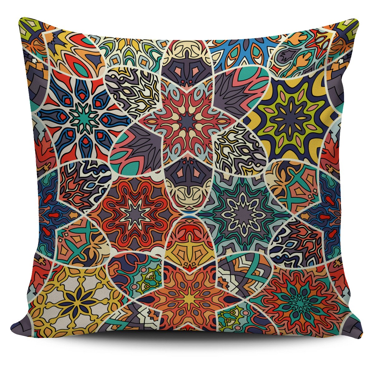 Mandala Star Bohemian Pattern Print Pillow Cover