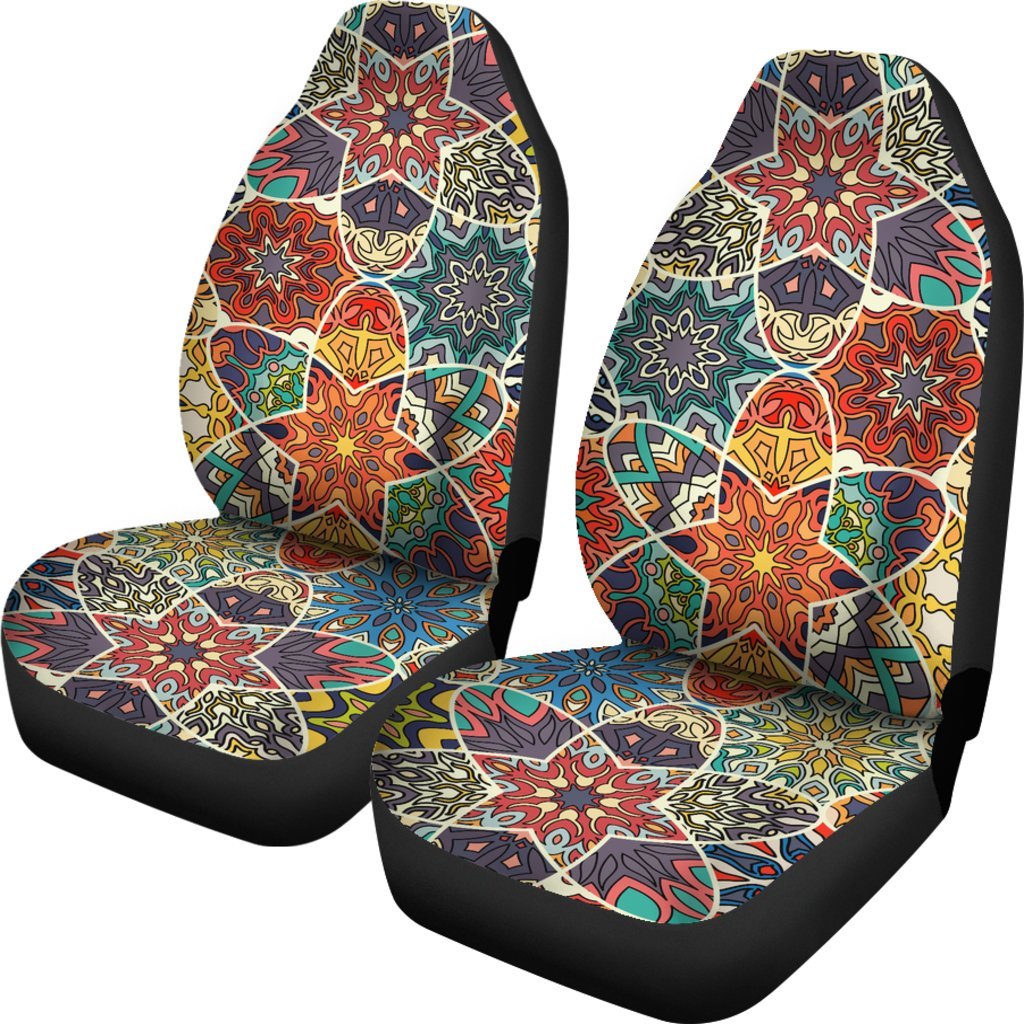 Mandala Star Bohemian Pattern Print Universal Fit Car Seat Covers