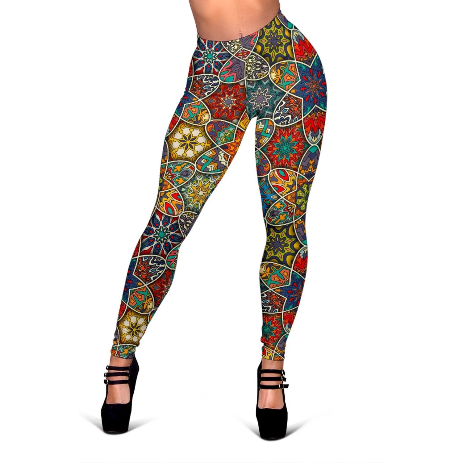 Mandala Star Bohemian Pattern Print Women's Leggings